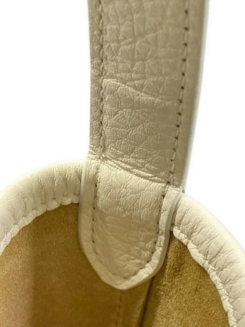 THE ROW Medium N/S Park Tote W1313 L129 Cream Grain Calfskin Leather Tote Bag